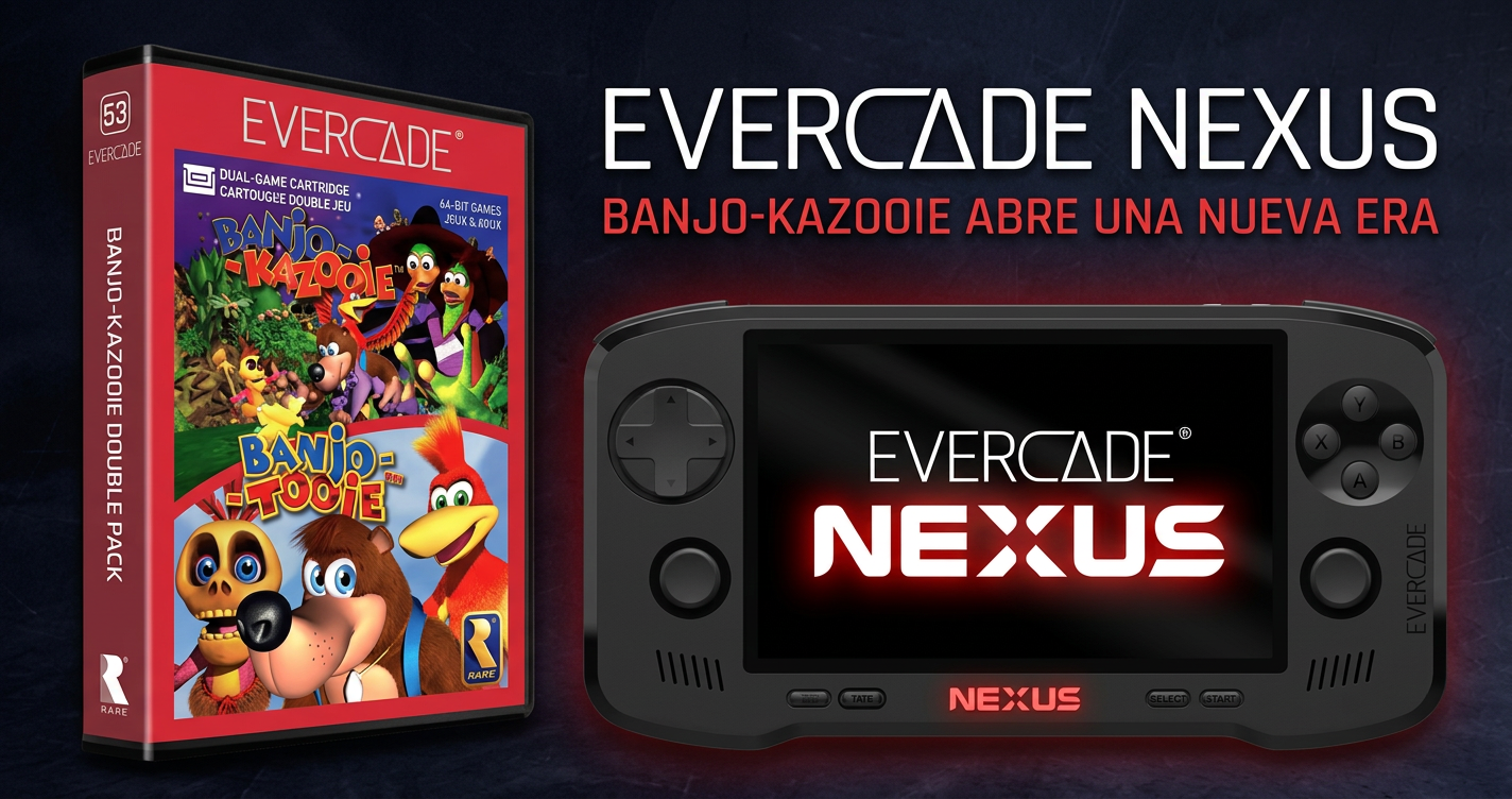EVERCADE NEXUS BANJO-KAZOOIE REGRESA EN CARTUCHO